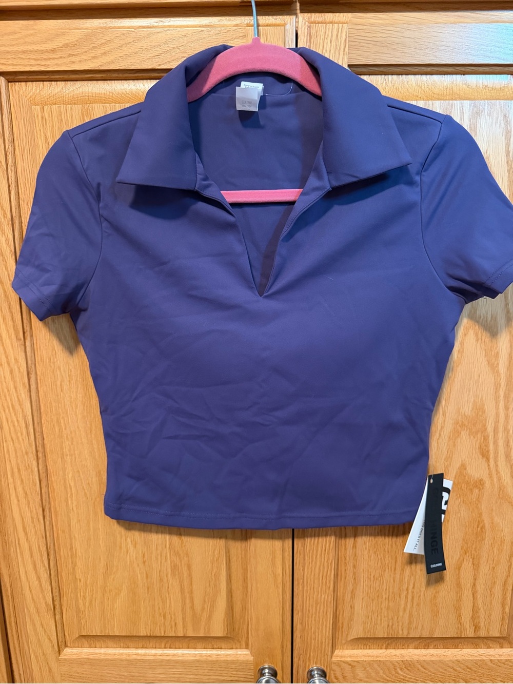 Gold Hinge Preppy Polo Top - True Navy - Large - NWT